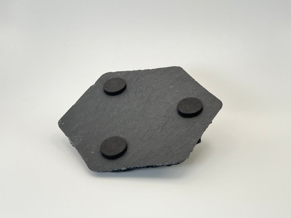 Dessous de verre hexagonal en ardoise