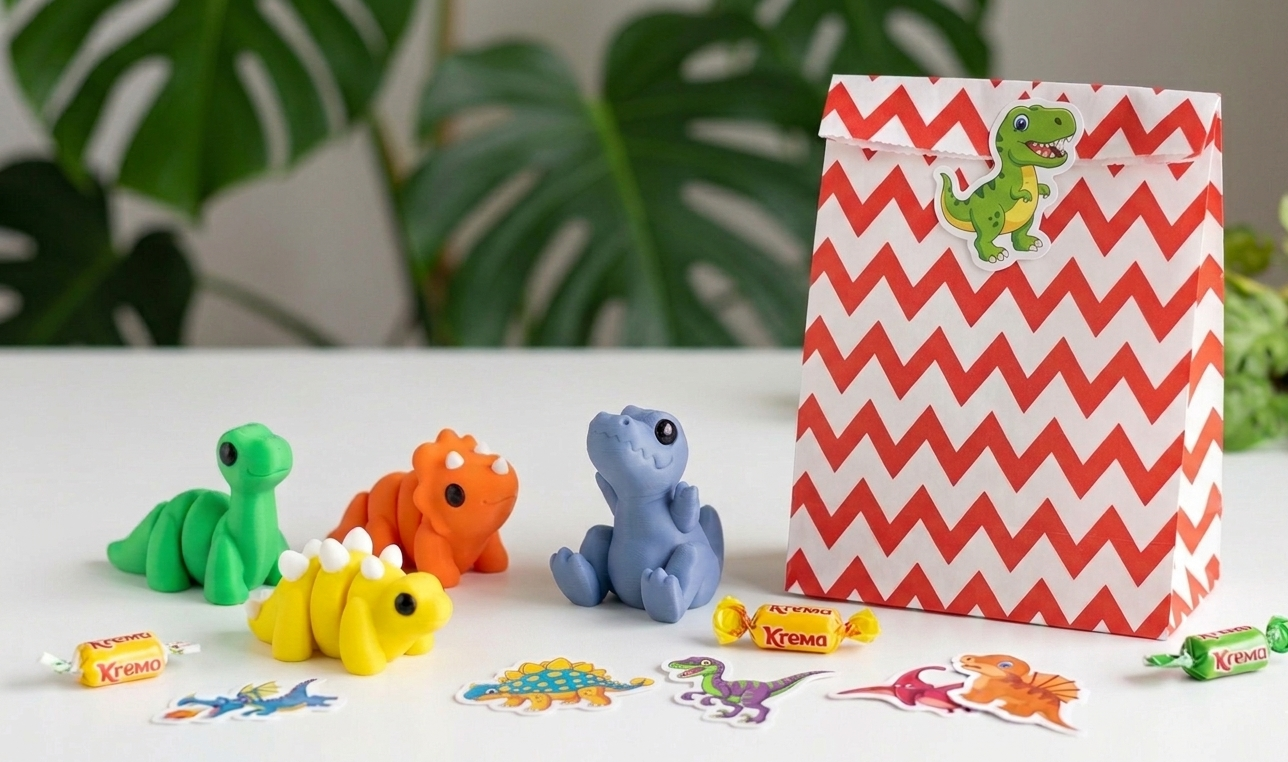 Pochette anniversaire Dinosaures